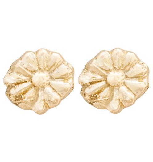 Montauk Daisy Stud Earrings Jewelry Helen Ficalora 14k Yellow Gold