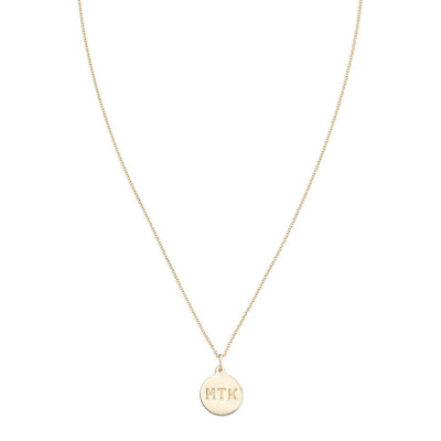 "MTK" Disk Charm Jewelry Helen Ficalora