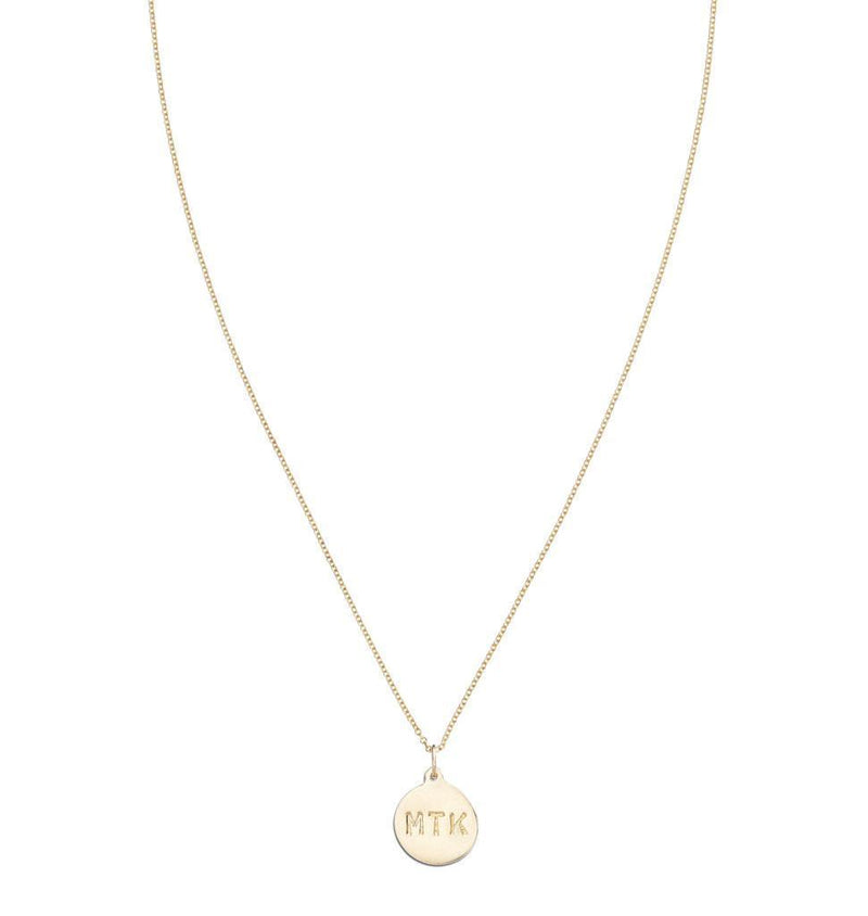 "MTK" Disk Charm Jewelry Helen Ficalora