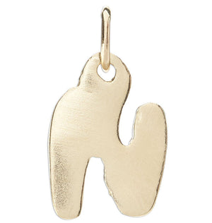 "N" Bubble Letter Charm Jewelry Helen Ficalora 14k Yellow Gold