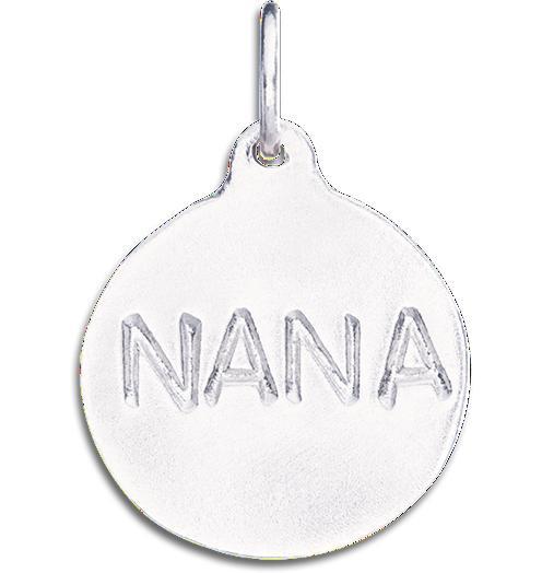 "Nana" Disk Charm Jewelry Helen Ficalora Sterling Silver