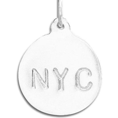 "NYC" Disk Charm Jewelry Helen Ficalora Sterling Silver