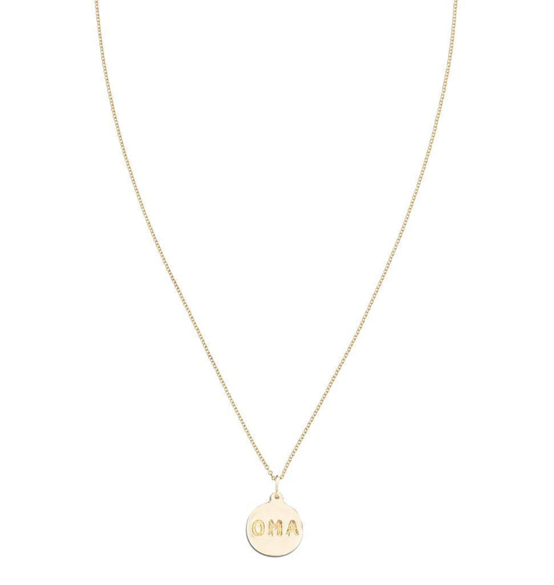 "Oma" Disk Charm Jewelry Helen Ficalora