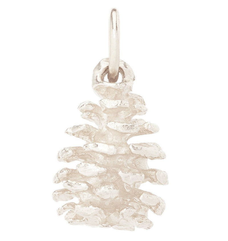 Pinecone Mini Charm Jewelry Helen Ficalora 14k White Gold