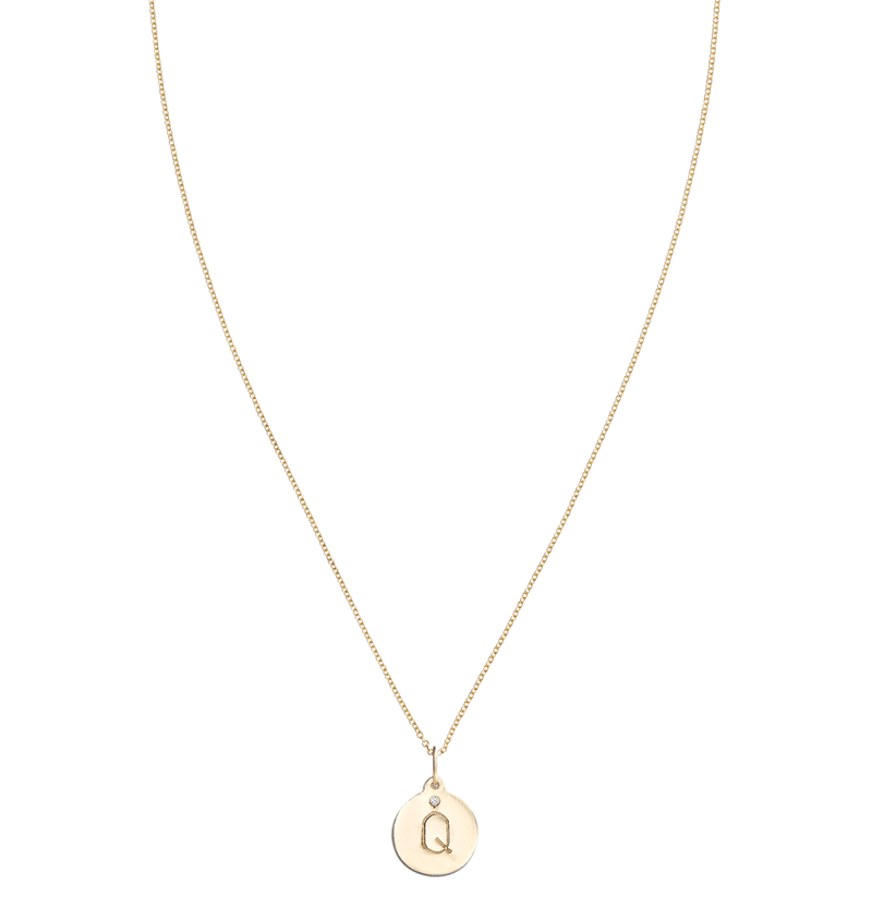 "Q" Alphabet Charm With Diamond -  - Jewelry - Helen Ficalora - 5
