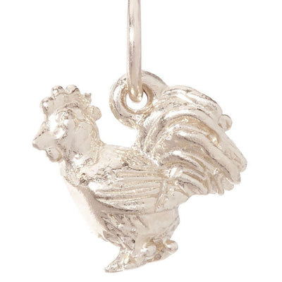 Rooster Mini Charm Jewelry Helen Ficalora 14k White Gold