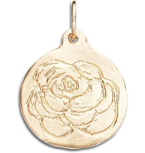 Rose Disk Charm Jewelry Helen Ficalora 14k Yellow Gold