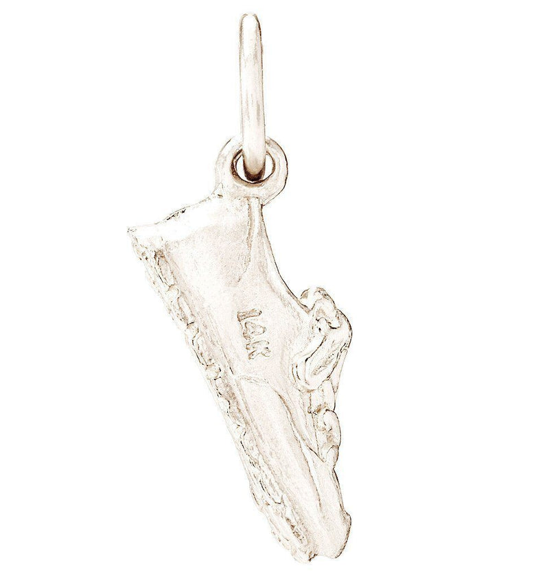 Running Shoe Mini Charm Jewelry Helen Ficalora 14k White Gold