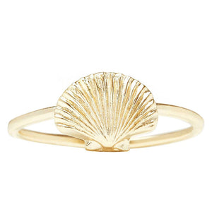 Helen Ficalora 14k Yellow Gold Stacking Scallop Shell Ring
