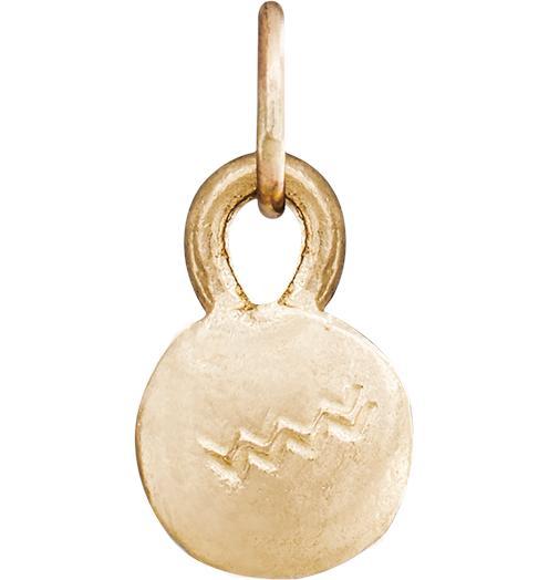 Small Aquarius Zodiac Charm Jewelry Helen Ficalora 14k Yellow Gold