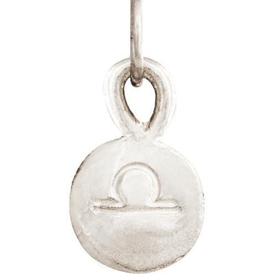 Small Libra Zodiac Charm Jewelry Helen Ficalora 14k White Gold