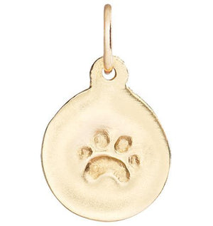 Helen Ficalora Small 14K Gold Dog Paw Pendant