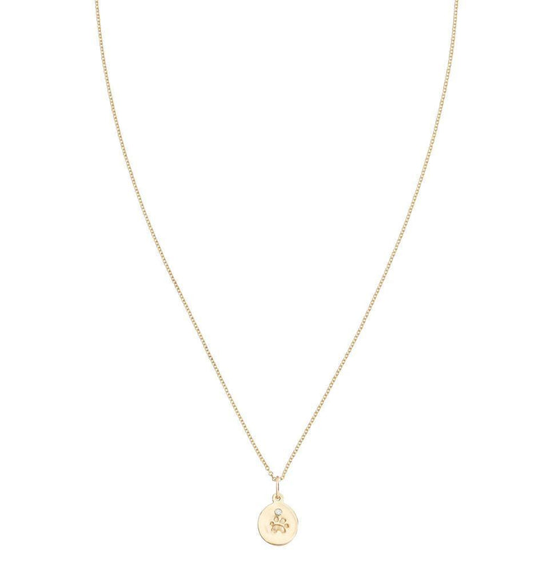 Small Paw Print Disk Charm With Diamond Jewelry Helen Ficalora For Necklaces And Bracelets