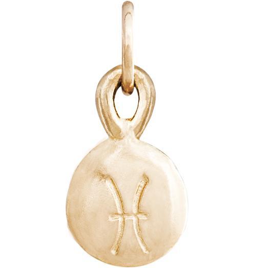 Small Pisces Zodiac Charm Jewelry Helen Ficalora 14k Yellow Gold