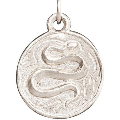 Snake Coin Charm Jewelry Helen Ficalora 14k White Gold