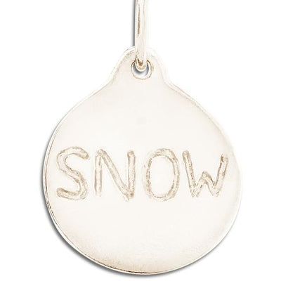 Snow Disk Charm Jewelry Helen Ficalora 14k White Gold