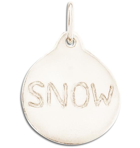 Snow Disk Charm Jewelry Helen Ficalora 14k White Gold