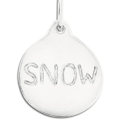 Snow Disk Charm Jewelry Helen Ficalora Sterling Silver