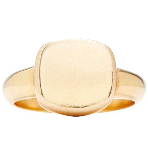 Square Signet Ring Jewelry Helen Ficalora 14k Yellow Gold 6