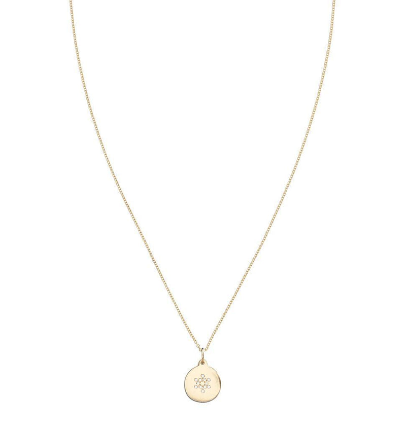 Star of David Disk Charm Pavé Diamonds Jewelry Helen Ficalora
