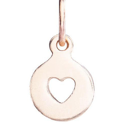 Tiny Heart Cutout Charm Jewelry Helen Ficalora 14k Pink Gold