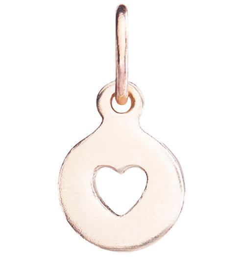 Tiny Heart Cutout Charm Jewelry Helen Ficalora 14k Pink Gold