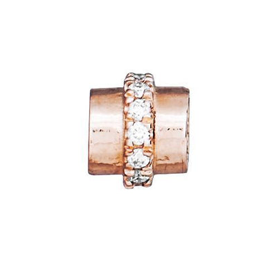 Tube Spacer Pave Diamonds Jewelry Helen Ficalora 14k Pink Gold