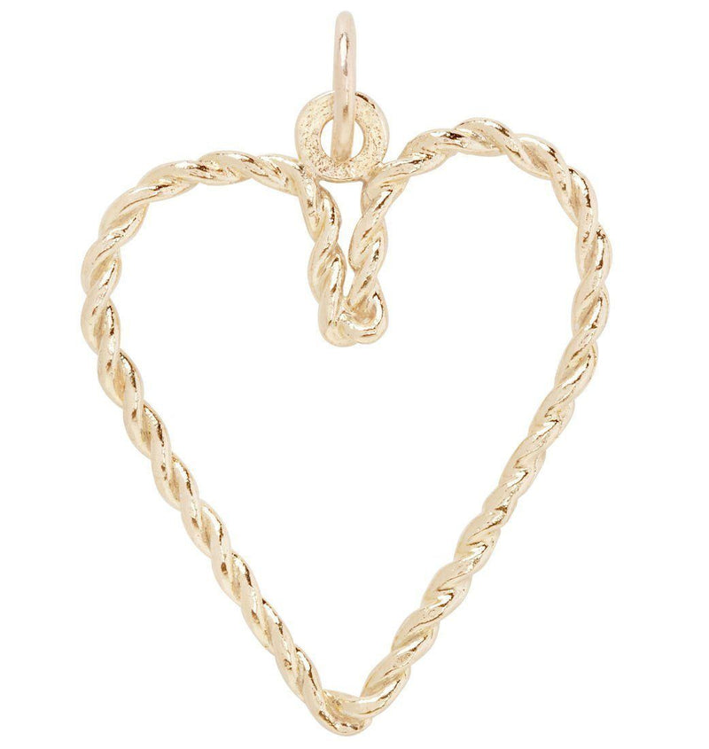 Twisted Heart Charm Jewelry Helen Ficalora 14k Yellow Gold