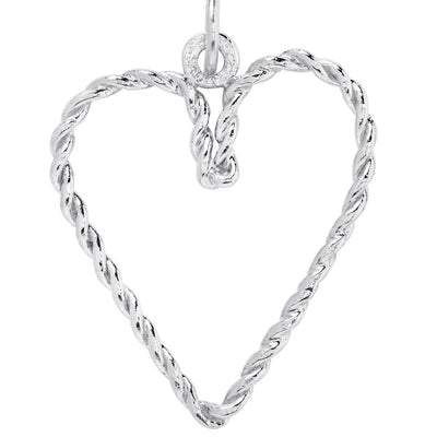 Twisted Heart Charm Jewelry Helen Ficalora Sterling Silver