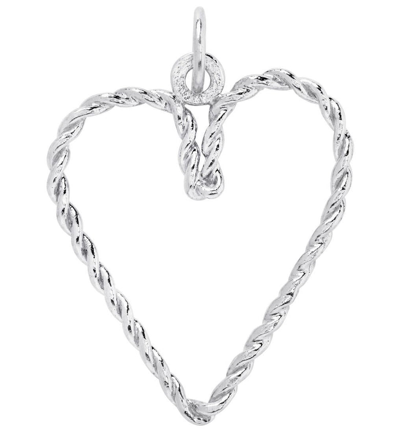 Twisted Heart Charm Jewelry Helen Ficalora Sterling Silver