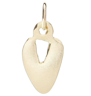 "V" Bubble Letter Charm Jewelry Helen Ficalora 14k Yellow Gold