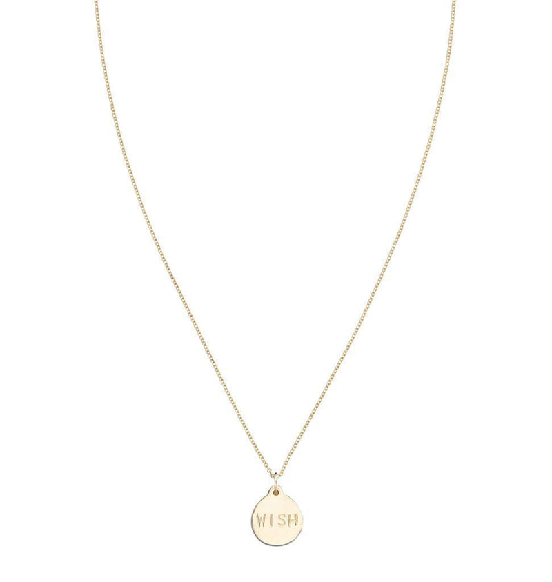 "Wish" Disk Charm Jewelry Helen Ficalora