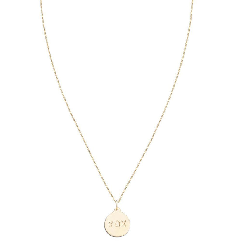 "XOX" Disk Charm Jewelry Helen Ficalora