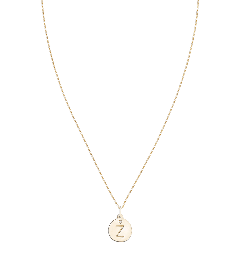"Z" Alphabet Charm With Diamond -  - Jewelry - Helen Ficalora - 5