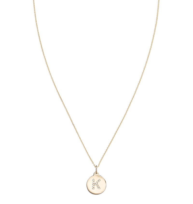 "K" Alphabet Charm Pave Diamonds -  - Jewelry - Helen Ficalora - 4