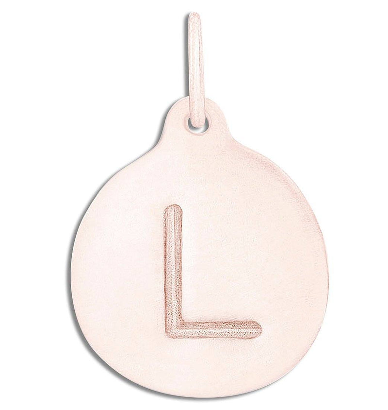 "L" Alphabet Charm Jewelry Helen Ficalora 14k Pink Gold For Necklaces And Bracelets