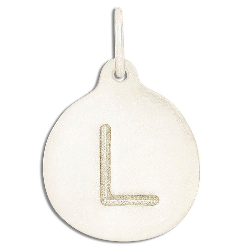 "L" Alphabet Charm Jewelry Helen Ficalora 14k White Gold For Necklaces And Bracelets