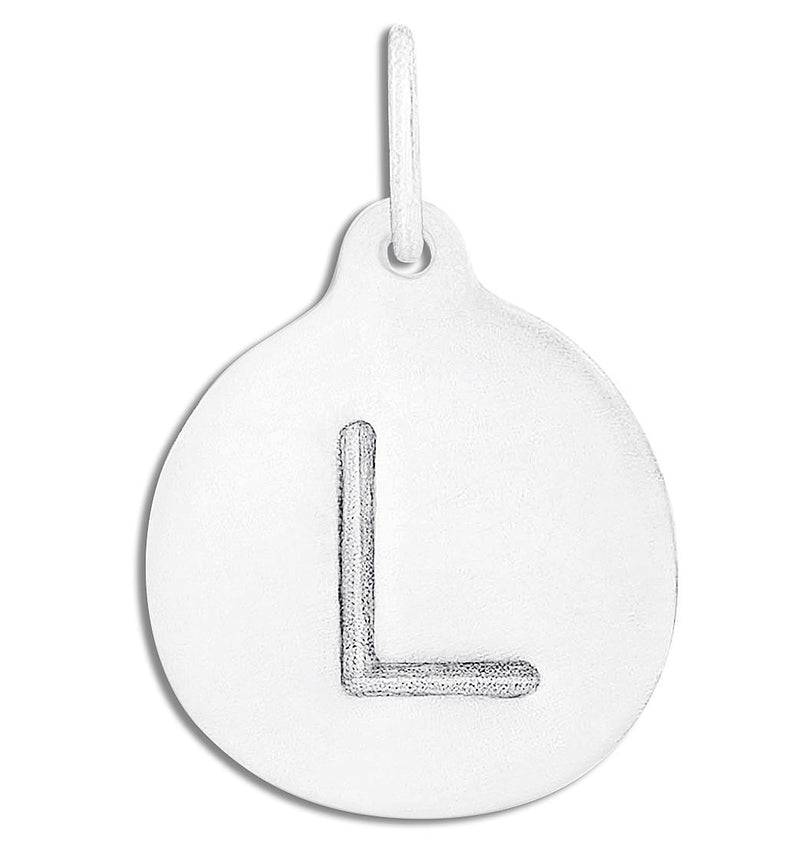 "L" Alphabet Charm Jewelry Helen Ficalora Sterling Silver For Necklaces And Bracelets