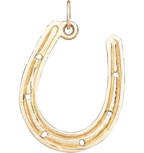 Large Horseshoe Replica Charm Jewelry Helen Ficalora 14k Yellow Gold
