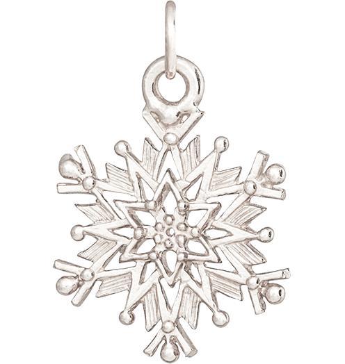 Large Snowflake Charm Jewelry Helen Ficalora 14k White Gold