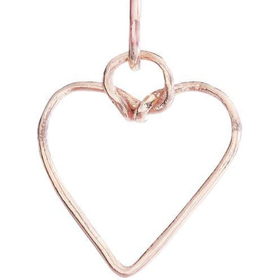 Medium Wire Heart Charm Jewelry Helen Ficalora 14k Pink Gold
