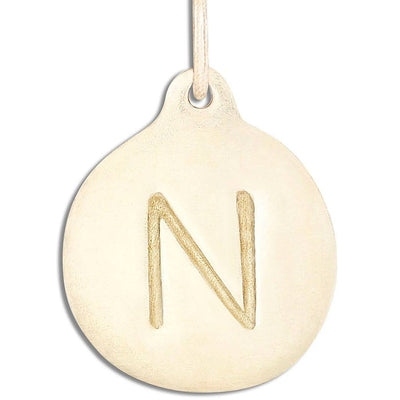 "N" Alphabet Charm Jewelry Helen Ficalora 14k Yellow Gold For Necklaces And Bracelets