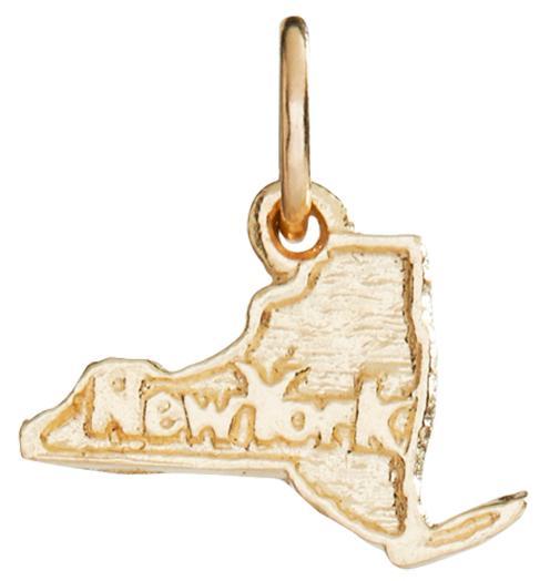 14K Gold New York State Pendant - Helen Ficalora