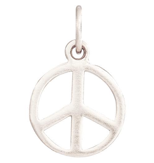 Peace Sign Mini Charm Jewelry Helen Ficalora 14k White Gold