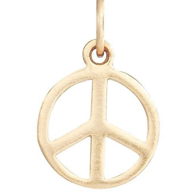 Peace Sign Mini Charm Jewelry Helen Ficalora 14k Yellow Gold