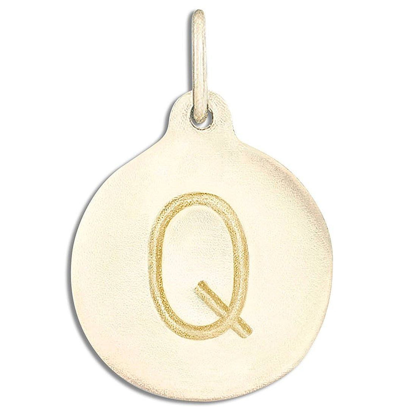 "Q" Alphabet Charm Jewelry Helen Ficalora 14k Yellow Gold For Necklaces And Bracelets