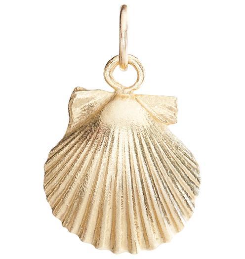 Small Scallop Shell Charm Jewelry Helen Ficalora 14k Yellow Gold