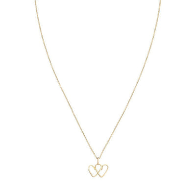 Small Wire Double Heart Charm Jewelry Helen Ficalora