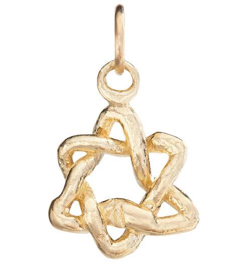 Star of David Woven Smushie Charm Jewelry Helen Ficalora 14k Yellow Gold