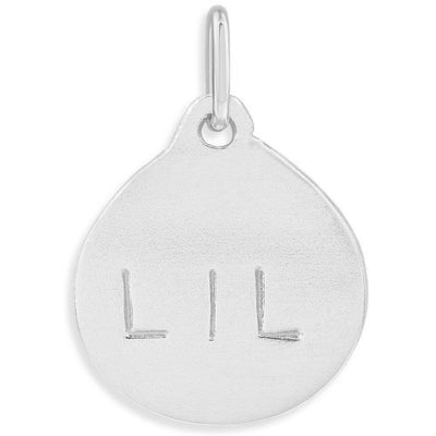 "LIL" Disk Charm For Necklaces And Bracelets Sterling Silver Helen Ficalora